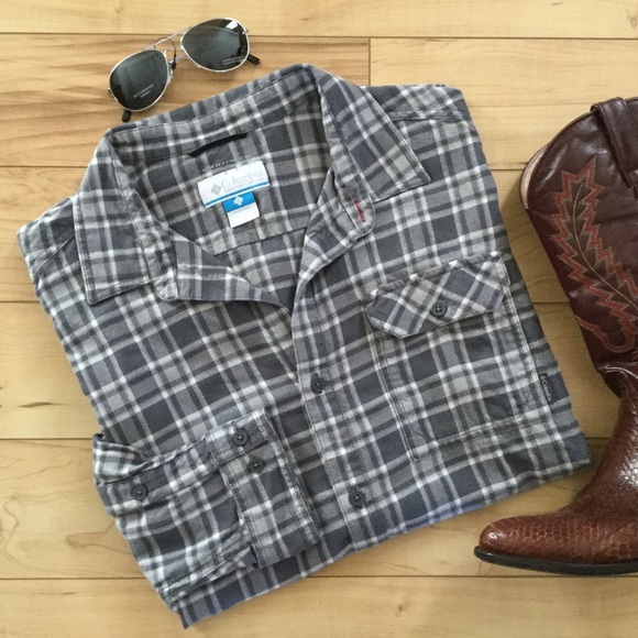 Men’s 100% Cotton COLUMBIA Long Sleeve Flannel! - Picture 1 of 7